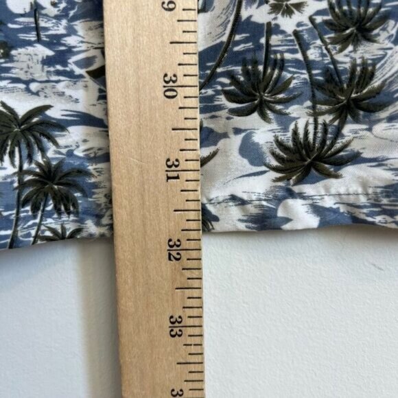Point Zero Vital Cycle Men’s Medium Short Sleeve Hawaiian Button Down Shirt Palm - Picture 7 of 10